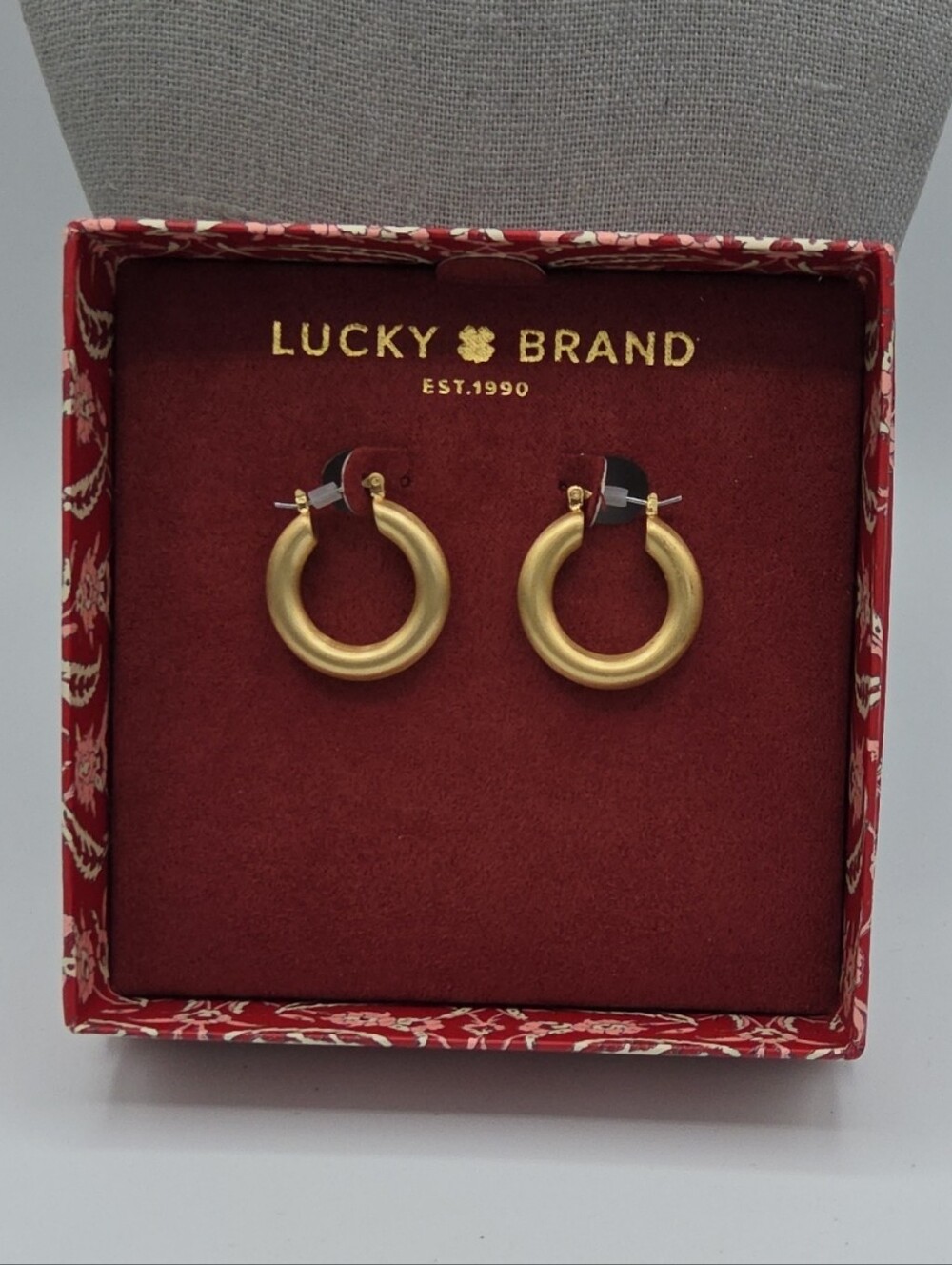 5 for $25! Lucky Brand Gold Tone Hoop Earrings